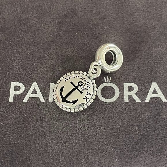 Pandora Anchorage AK Travel Destination Dangle Charm S925 Sterling Silver - Picture 3 of 4